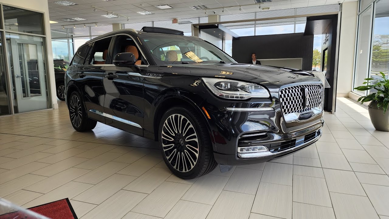 2023 Lincoln Aviator Black Label In Black Color With Tan Interior 