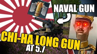 Naval gun + Tank = Chi-Ha Long Gun - War Thunder