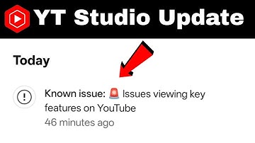 Known issue 🚨 Issues viewing key features on YouTube Yt Studio Issues viewing key features YouTube