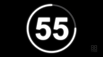 55 Second Countdown Timer with clock Ticking sound & Finish alarm beep #timer #clock #countdown