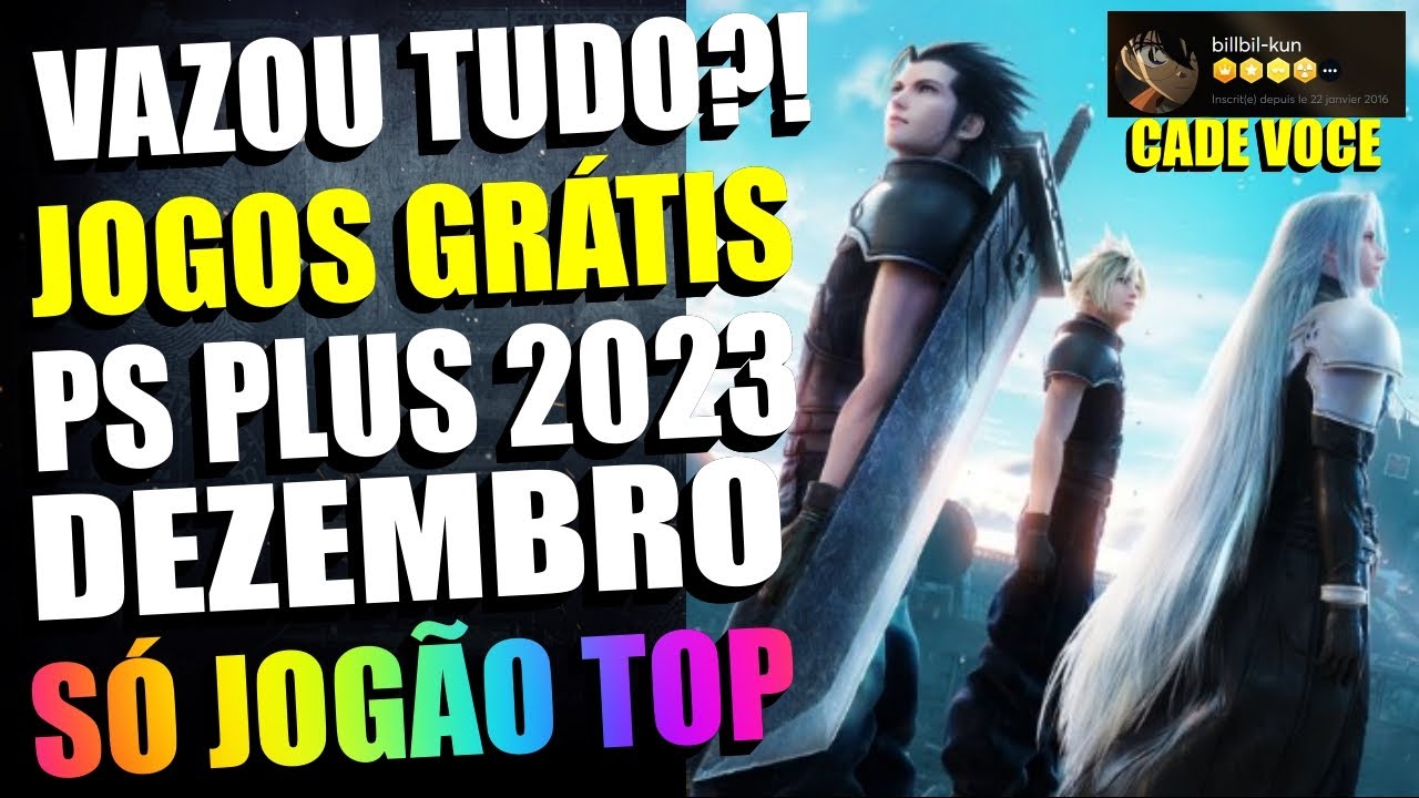 VAZOU TUDO!? JOGOS GRÁTIS PSN PLUS AGOSTO DE 2023! SÓ JOGÃO! 