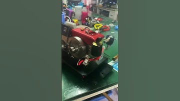 Powerful Mini Diesel Engine Connecting with Generator #engine #short #generator