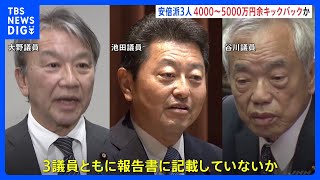 自民党・安倍派のパーティー券問題　自民党3議員にも4000～5000万円キックバックか｜TBS NEWS DIG