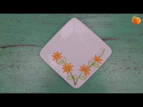 Video Trang trí viền đĩa (11) - Hai nhành hoa - youtube