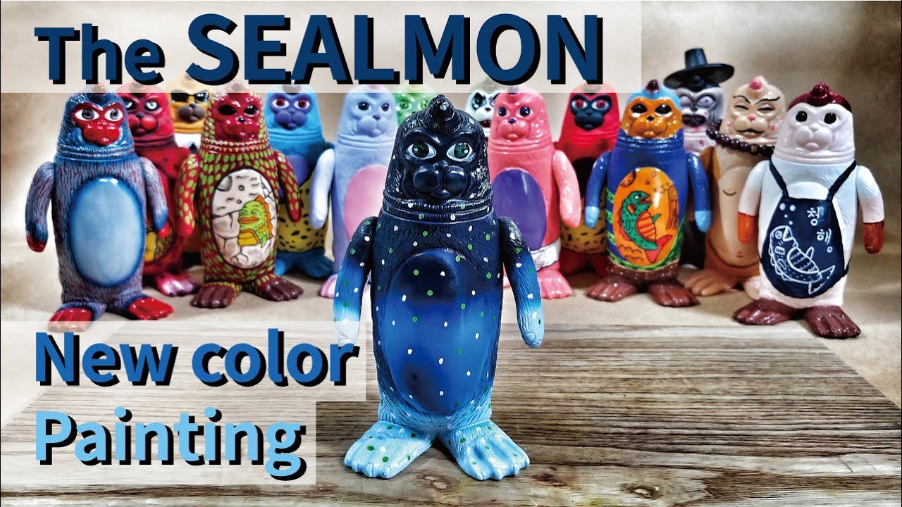 SEALMON the art toy new color painting. art toy / designer toy / sofubi / vinyltoy / sofvi