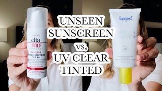 *Supergoop Unseen Sunscreen* vs. *Elta MD UV Clear Tinted*! | Tawny Alessandra