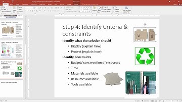 Step 4: Identify Criteria and Constraints