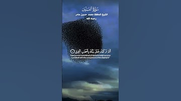 سورة الفيل مكتوبة _ الشيخ الحافظ محمد حسين عامر رحمه الله