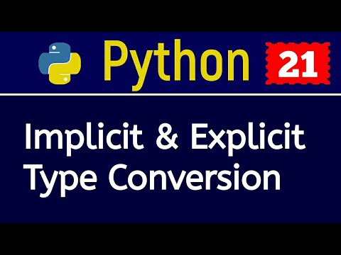 Implicit and Explicit Type Conversion in Python hindi - YouTube