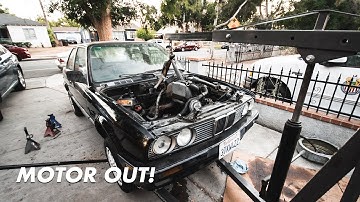 E30 V8 BUILD - M20 ENGINE REMOVAL PT.  2