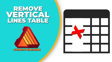 how to remove vertical lines from table in affinity publisher