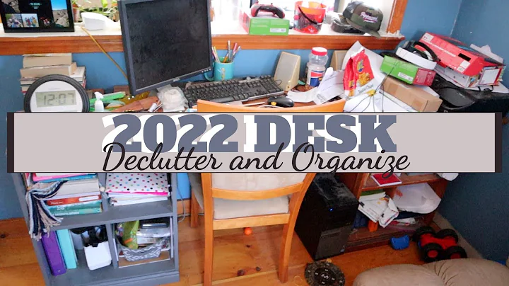 Declutter 2022 time lapse // Desk Area Clean With Me