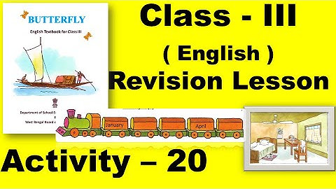Class 3 Class Three Class III Revision Lesson Activity 20 Answer sloved Butterfly Book West Bengal