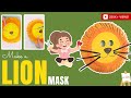 How to make a lion mask - Craft from Letter L - Animal Mask for kids - Paper plate masks