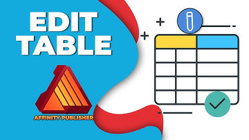 How to edit table in affinity publisher
