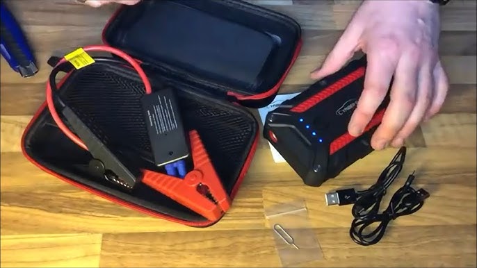 JomGand 2000A 12V Auto Starter - KFZ 22000mAh Power Pack + Qi Kabellos  Laden Unboxing und Anleitung 