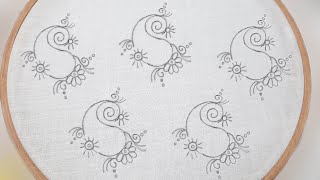 All Over Beautiful Paisley Embroidery Design for Dress | Hand Embroidery Work