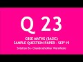 CBSE MATHS BASIC SAMPLE QUESTION PAPER QUESTION 23 (SECTION B)