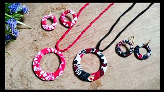 Easy fabric jewellery making ideas/How to make fabric jewellery/Handmade jewellery/Fabric jewellery