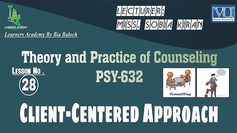Theory and Practice of Counseling (PSY632) VU Urdu | Lecture No. 28 | Learners Academy By Bia Baloch