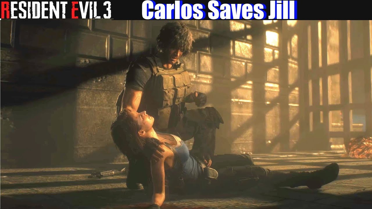  RE3 Carlos saves Jill from Poisoning - Resident Evil 3 Remake 2020