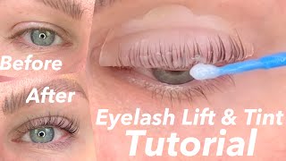 LASH LIFT AND TINT | First time tryout / Tutorial