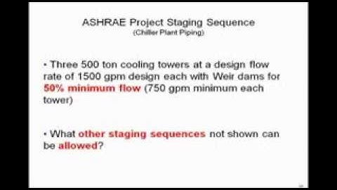 Cooling Tower Staging and Sequencing