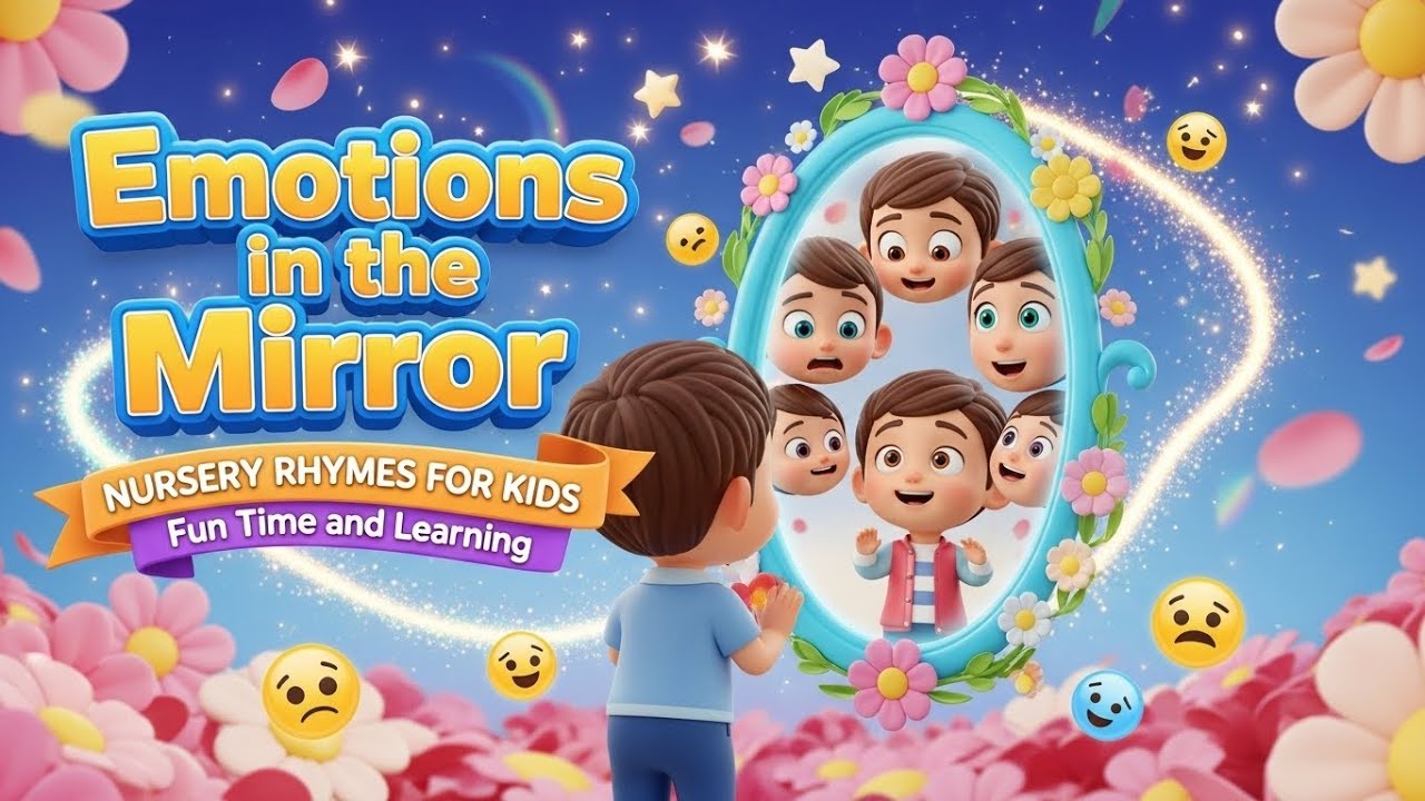 😊😢 Emotions in the Mirror | Learn Facial Expressions & Feelings for Kids 🎵👀