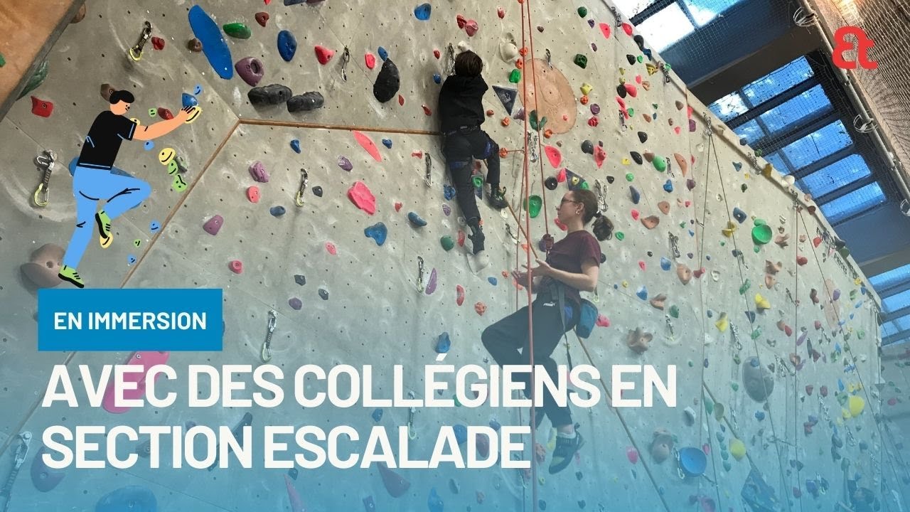 Ces collégiens pratiquent l'escalade