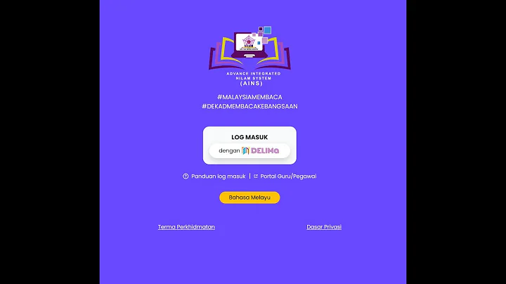 Tatacara pendaftaran NILAM di portal AINS.