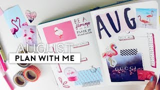 PLAN WITH ME | Flamingo August 2018 Bullet Journal Setup