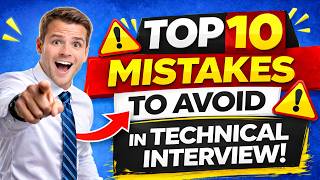 Top 10 Mistakes To Avoid In Technical Interview