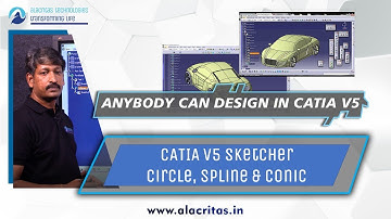 How to use #Conic and #Spline options in CATIA V5 | Alacritas Technologies | Effective Learning |CAD