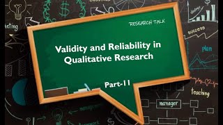 Enhancing Reliability & Validity in Qualitative Research: Strategies for Trustworthiness - Part 2