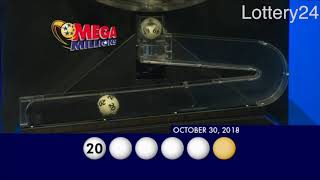 2018 10 30 Mega Millions Numbers and draw results