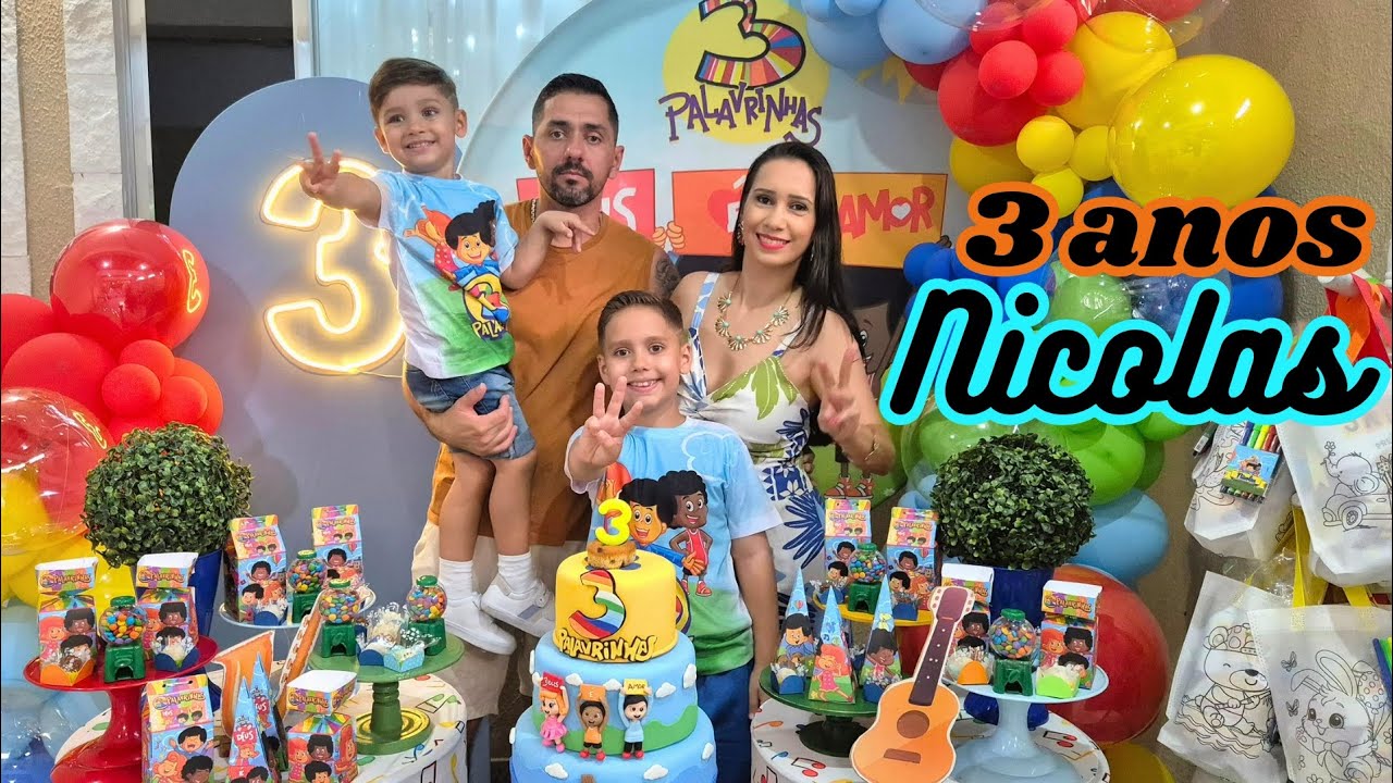 Festa 3 Palavrinhas: 3 anos do Nicolas