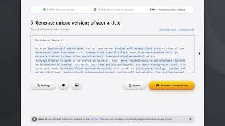 Information How to export hundreds of unique articles - Spin Rewriter tutorial Guide