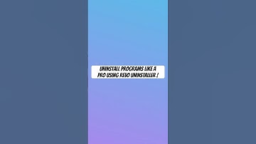 Uninstall Programs Like a Pro using REVO UNINSTALLER ! #apps #windows  #tech  #pctips  #pcgaming