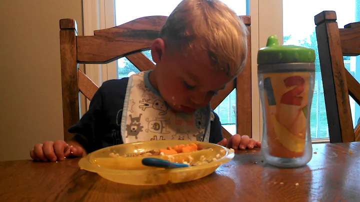 No nap = passed out at the table!!