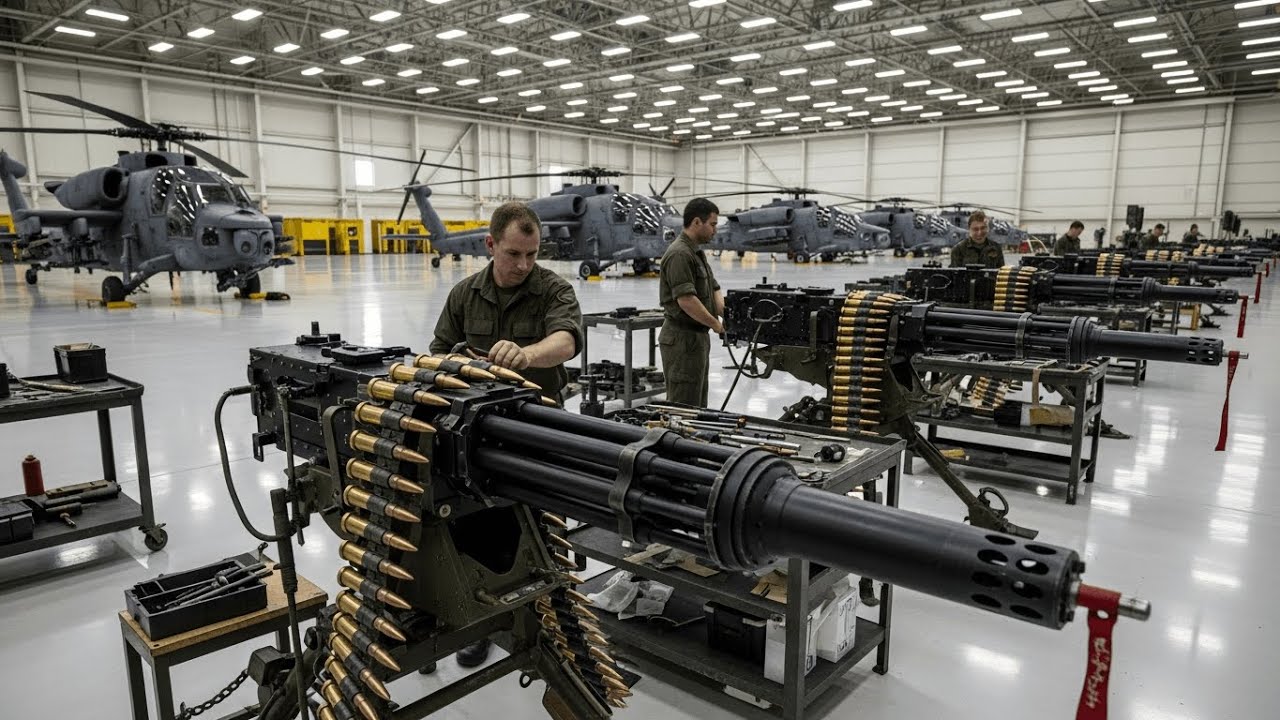 U.S. Marines Test a Powerful Gatling Gun with HMLA-169 - YouTube