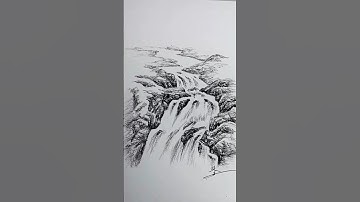 vẽ thác nước #draw #vetranh