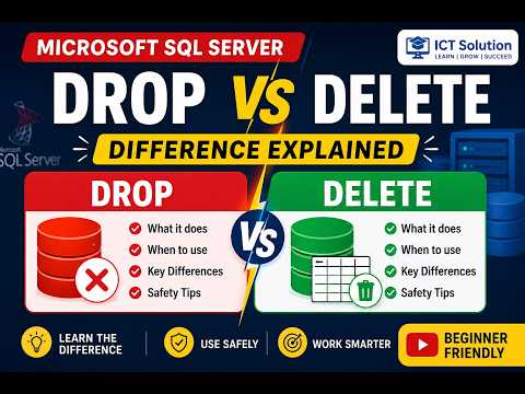 SQL DROP vs DELETE | Complete SQL Server Tutorial for Beginners