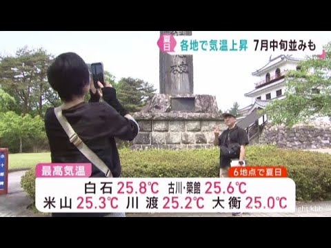 宮城県各地で気温上昇 白石は2日連続の夏日 - YouTube