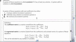 M270 Linear Algebra Lecture, 8/31/2015