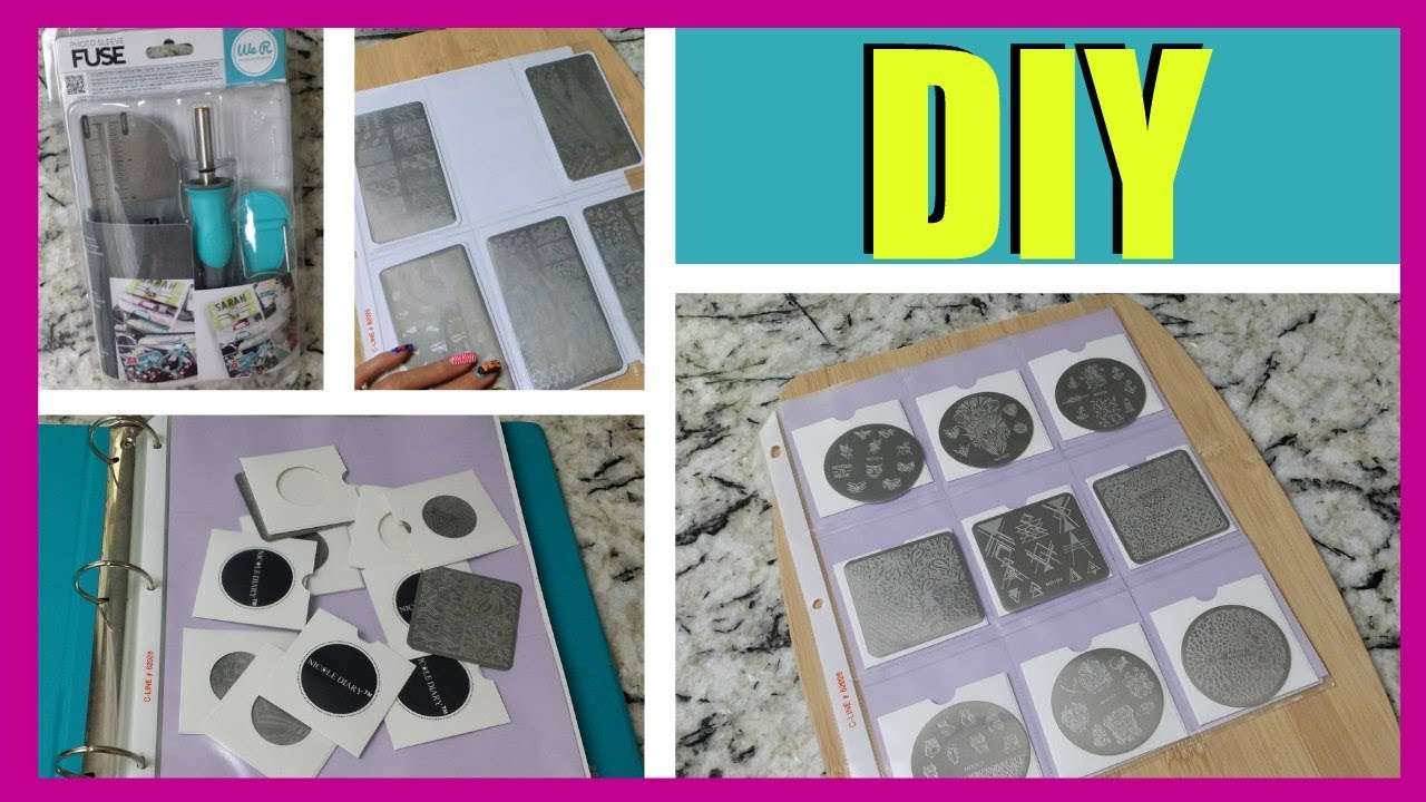 Stamping Plate Organization DIY - Fuse Tool We R Memory Keepers || LaShenny21Nails