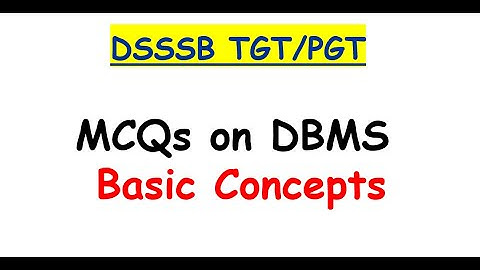DBMS Basic concepts|MCQs | UGC NET|JRF|Previous year solved questions|ISRO|GATE|HTET|