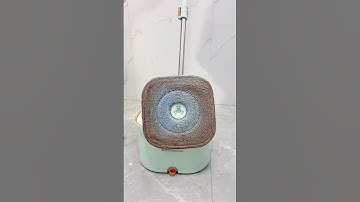 Easy to clean square spin mop and bucket system. #homettler #mop #newtool #spinmop