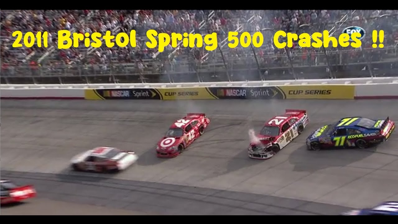 NASCAR - ALL CRASHES - 2011 Jeff Byrd 500 - Bristol