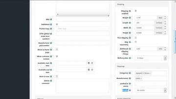 nopCommerce- How to Add or Manage Simple Products Advanced Settings Part 2