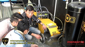 Lắp đặt trọn bộ cầu nâng 1 trụ Việt Nam, Máy rửa xe áp lực V-JET tại Sơn La